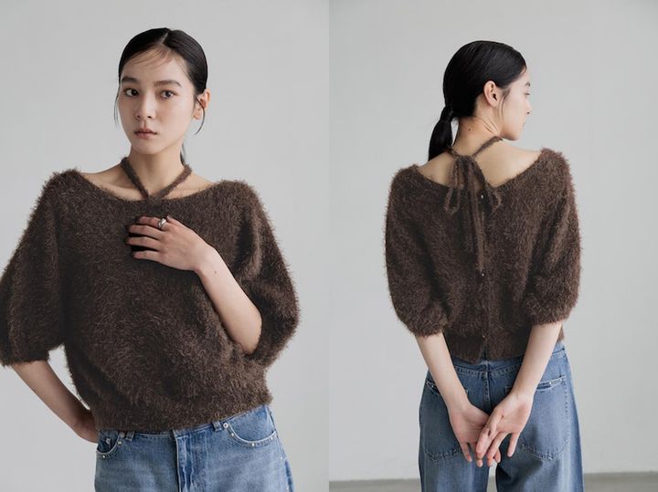 画像: 2WAYシャギーカーディガンSS（ブラウン）¥4,990（ローリーズファーム） 出典：ローリーズファーム