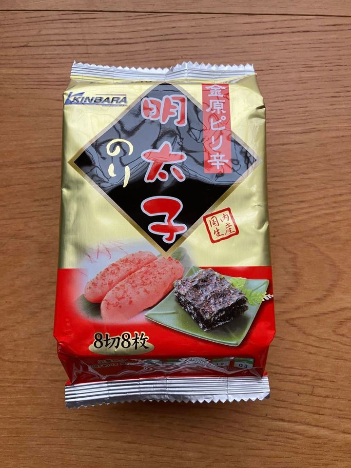 ダイソー：金原海苔店 金原ピリ辛明太子のり 8切8枚