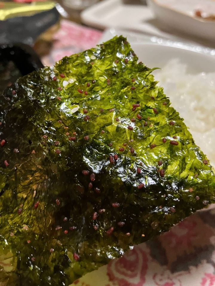 ダイソー：金原海苔店 金原ピリ辛明太子のり 8切8枚