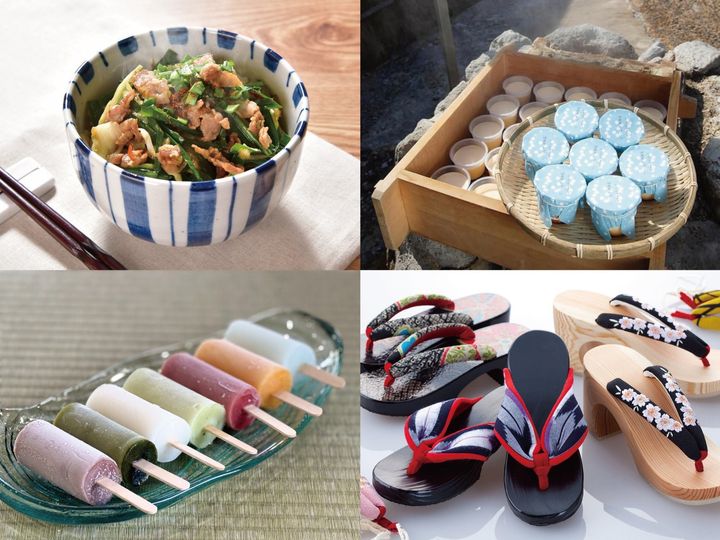 大分県18市町村の食・工芸品を紹介するコラージュ