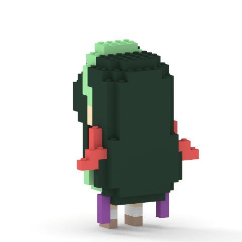 東北ずん子フィギュアの背面造形