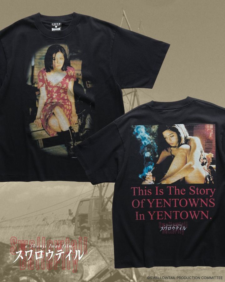 アゲハデザインTシャツ（胸元・背面カット）