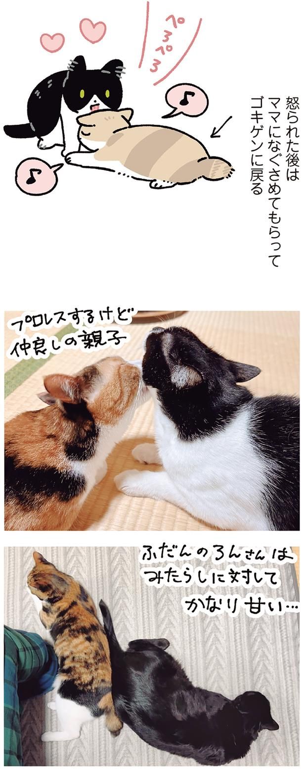 怒られた後はママになぐさめてもらってゴキゲンに戻る （C）AKR／KADOKAWA