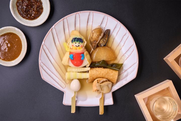 青森おでんと雪ん子おでんの串盛り