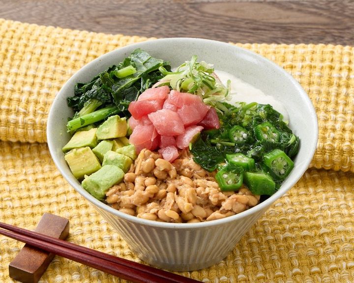 お玄さんのねばとろ丼 アボカド納豆まぐろ丼