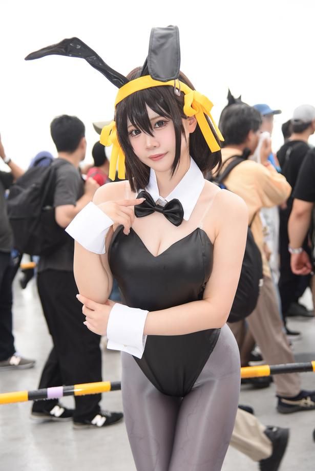 【写真を見る】タイトなバニースーツ姿の涼宮ハルヒなど、魅力的なコスプレイヤーを一挙に紹介 「涼宮ハルヒの憂鬱」涼宮ハルヒ／奈良さん 撮影：ソムタム田井