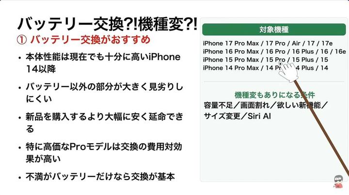 iPhone 14以降はバッテリー交換がおすすめ！