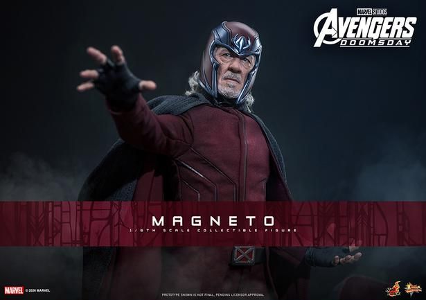 マグニートーのアイテムは貫禄ムンムン！(「【ムービー・マスターピース】『アベンジャーズ／ドゥームズデイ』1/6スケールフィギュア マグニートー」) 2027年12月発売予定 価格：48,000円(税込) 発売・販売元：ホットトイズ [c] 2026 MARVEL