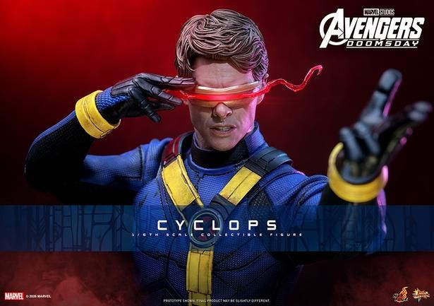 活躍が楽しみなサイクロップス(「【ムービー・マスターピース】『アベンジャーズ／ドゥームズデイ』1/6スケールフィギュア サイクロップス」) 2027年3月発売予定 価格：48,000円(税込) 発売・販売元：ホットトイズ [c] 2026 MARVEL