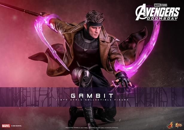ガンビットも活躍が楽しみなキャラクター(「【ムービー・マスターピース】『アベンジャーズ／ドゥームズデイ』1/6スケールフィギュア ガンビット」) 2027年3月発売予定 価格：48,000円(税込) 発売・販売元：ホットトイズ [c] 2026 MARVEL