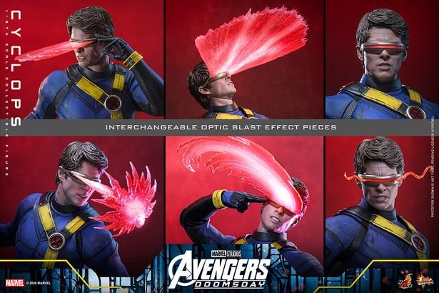 多彩なビームを表現できるぞ(「【ムービー・マスターピース】『アベンジャーズ／ドゥームズデイ』1/6スケールフィギュア サイクロップス」) [c] 2026 MARVEL
