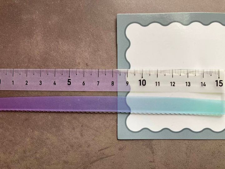 セリア：色づく定規 15cm