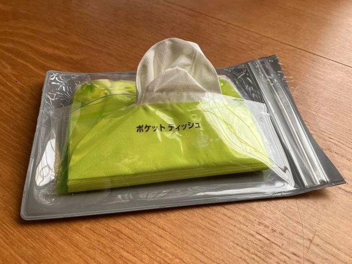 セリア：ごみ入れ付きポケットティッシュケース
