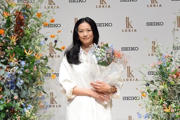 セイコー ルキアのブランドアンバサダーに就任した俳優・榮倉奈々さん 撮影：ソムタム田井