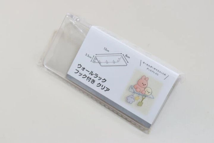 ウォールラックフック付きクリアのパッケージ