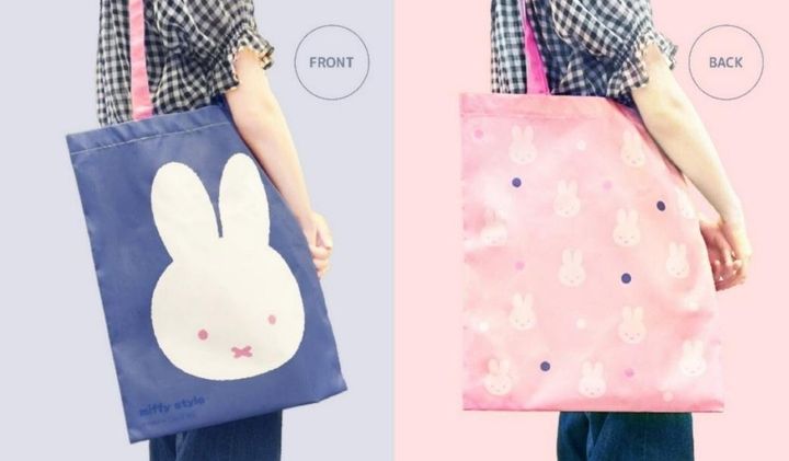 miffy styleトートバッグのFRONTとBACKデザイン