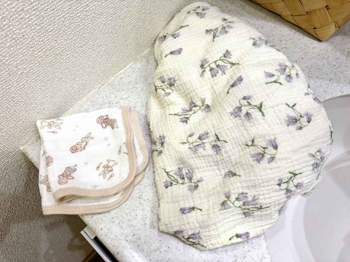 画像: 子どもが1年間使ったタオル