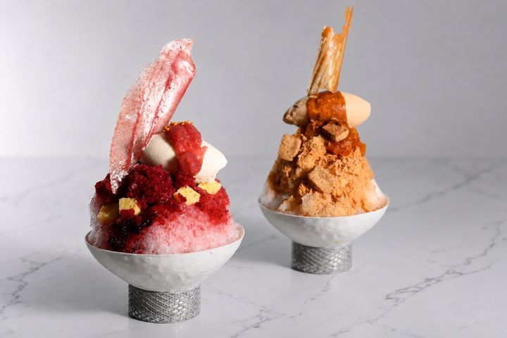 「Gelato Shave」2種の盛り付け