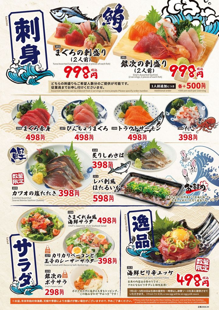 銀次の刺盛り（2人前）
