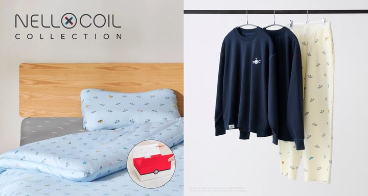 NELL×COILオリジナルコレクションのシーツとルームウェア