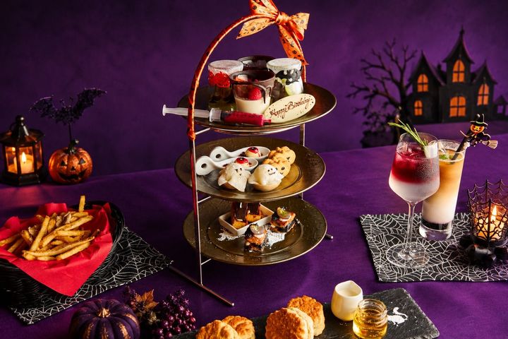 レストラン・ココノマ)「ハロウィンに染まる秋果実のアフタヌーンティー」
