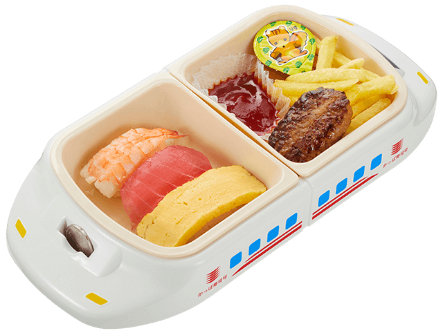 ■カプセルトイコイン付きおこさまメニュー / 『おこさまにぎりとハンバーグセット』540円（税込）～