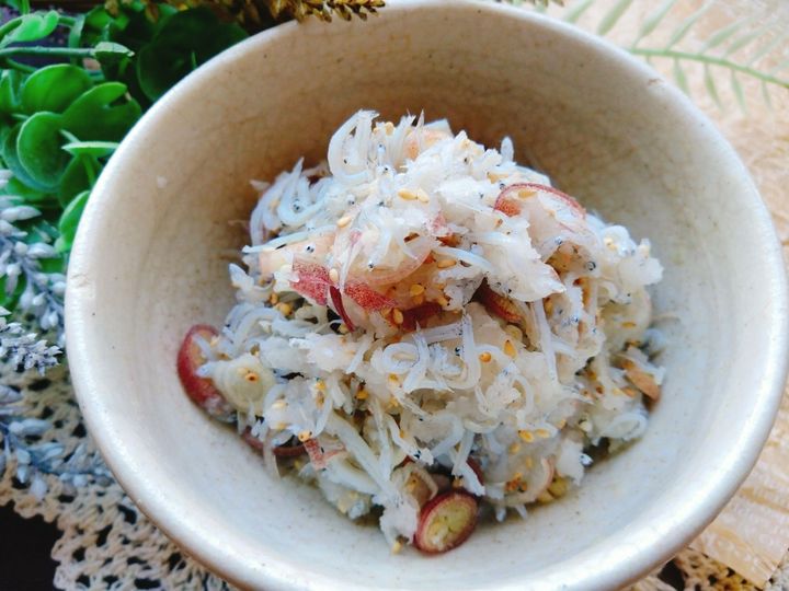 シャキシャキみょうが。しらすみょうがおろし