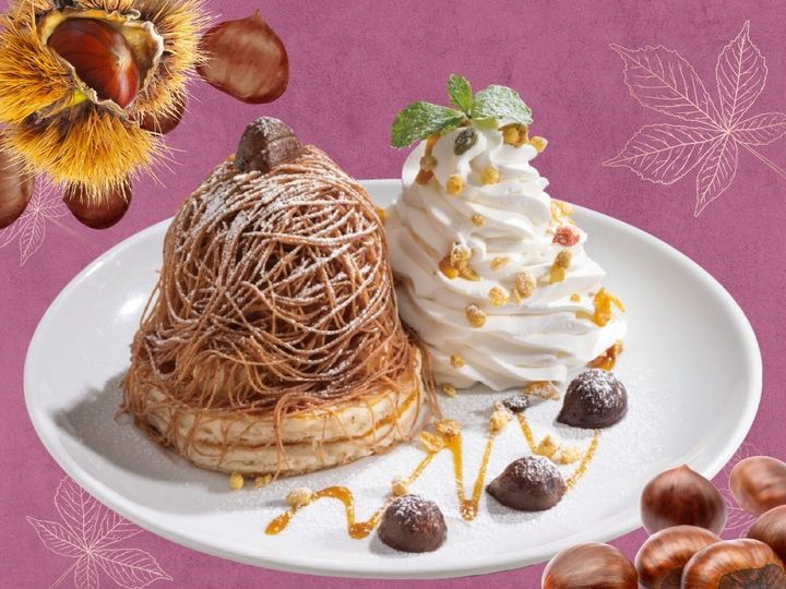 【株式会社すかいらーくホールディングス】 【ハワイアンダイニング La Ohana(ラ・オハナ)】秋の味覚を贅沢に♪ハワイアンパンケーキに絞りたて濃厚マロンクリームがたっぷり！秋限定の「モンブランパンケーキ」＆「モンブランパフェ」が新登場！ by PR TIMES