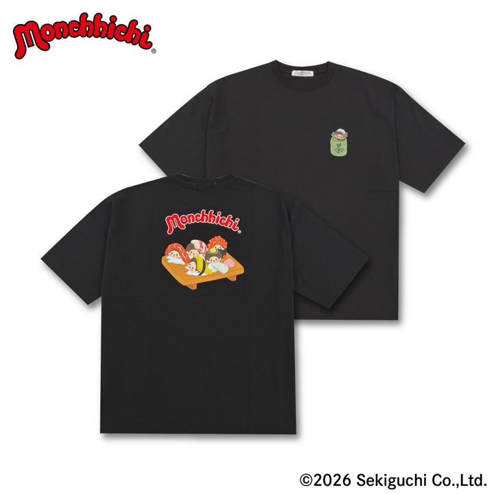 お寿司プリント「モンチッチ」半袖Ｔシャツ