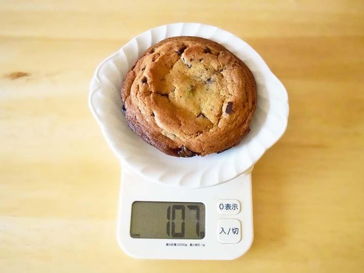 お皿の重さを抜いた重量は107g