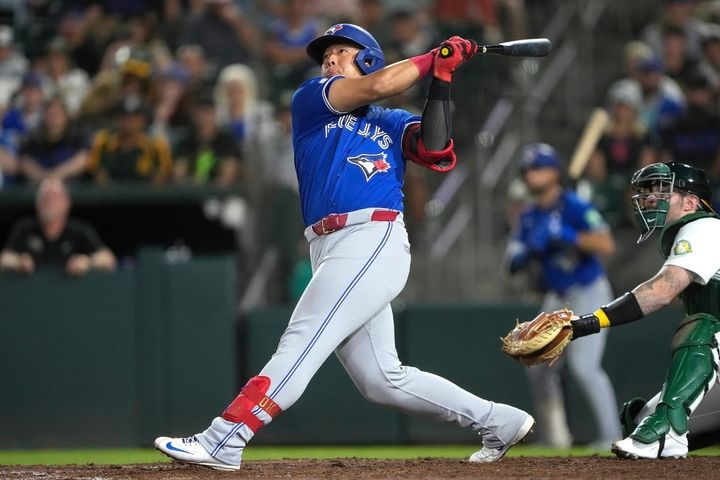 今季29号アーチを放ったブルージェイズ・岡本和真（C）Getty Images