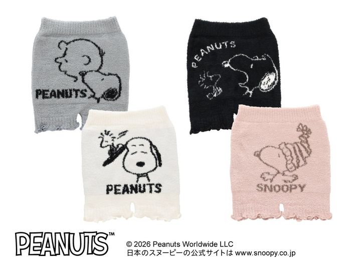 PEANUTS もこもこボトム 1分丈
