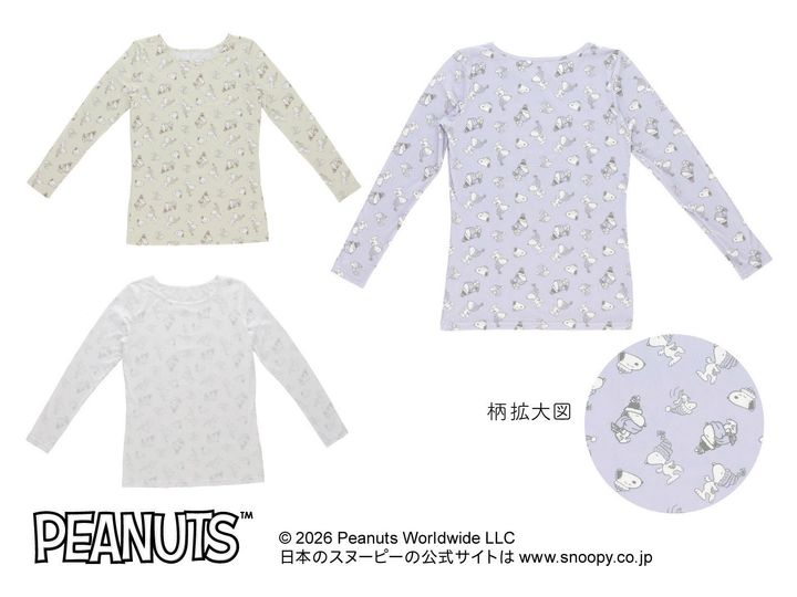 PEANUTS 微起毛スリーマ