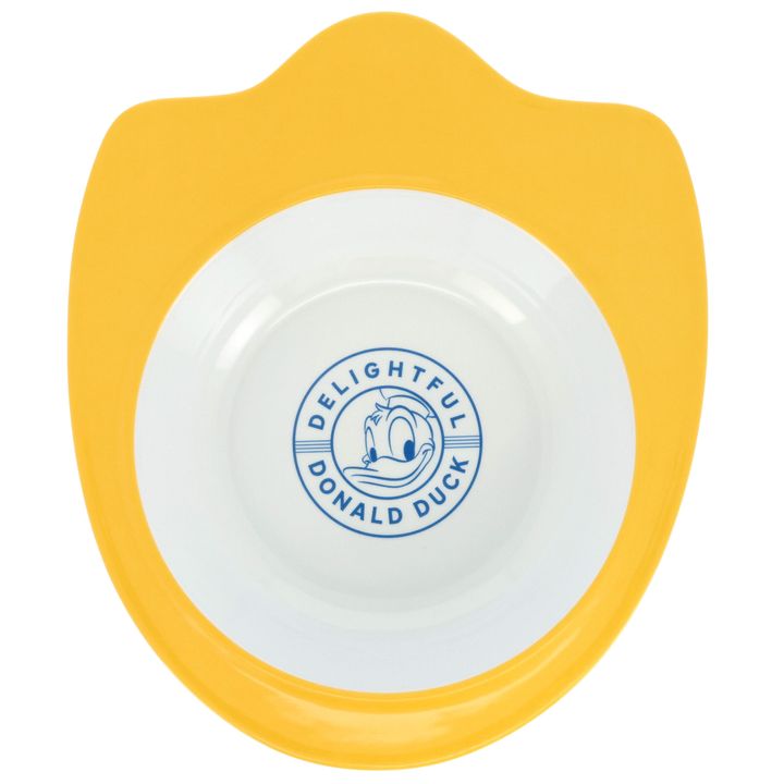 イエローの縁取りが目を引くドナルドダックのプレート