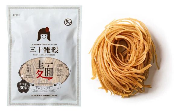 タマチャンショップが、玄米と三十種の雑穀から生まれた「三十雑穀 麺」発売！