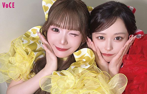 古澤里紗さんと佐野愛花さん。アイドルメイク