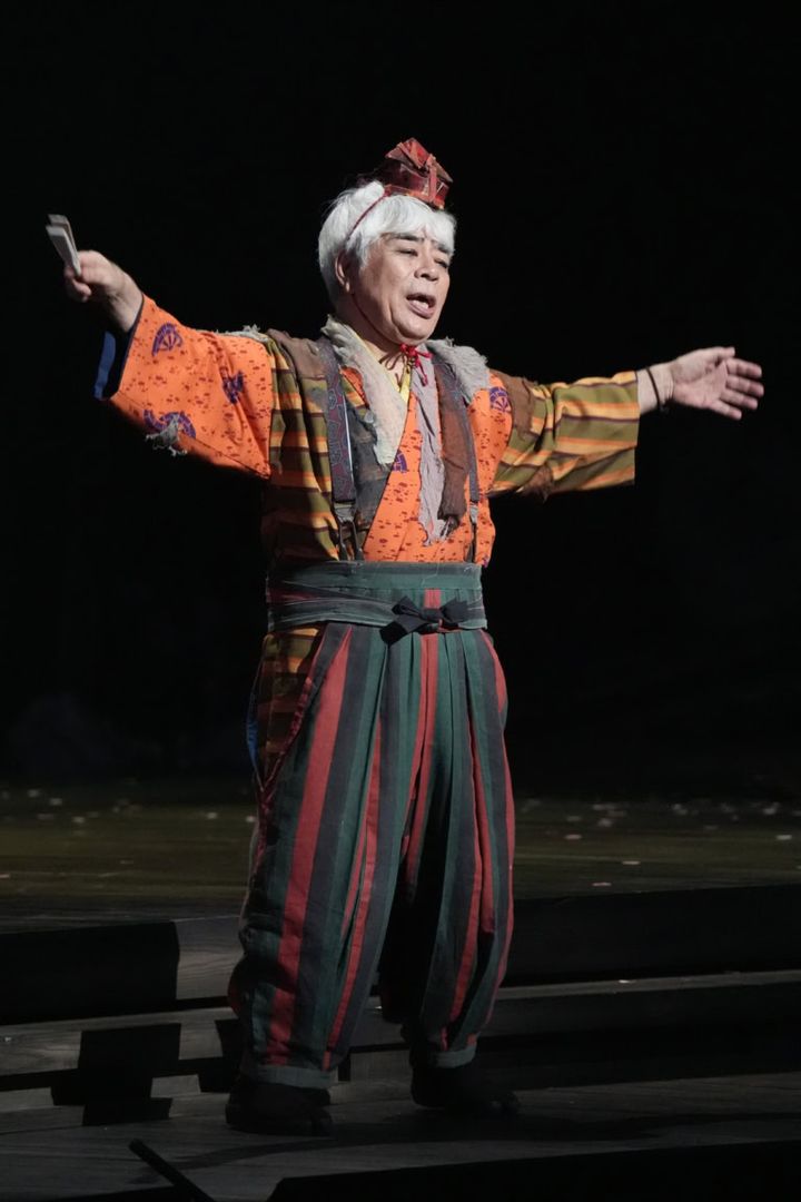 舞台『リア王』 リア王の道化役：小倉久寛さん