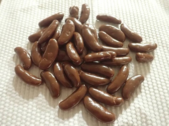 ダイソー：でん六 柿の種チョコ 34g