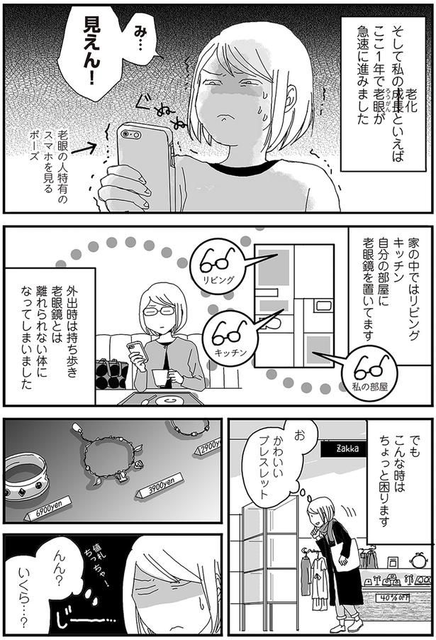 ここ1年で老眼が急速に進みました （C）月野まる／KADOKAWA