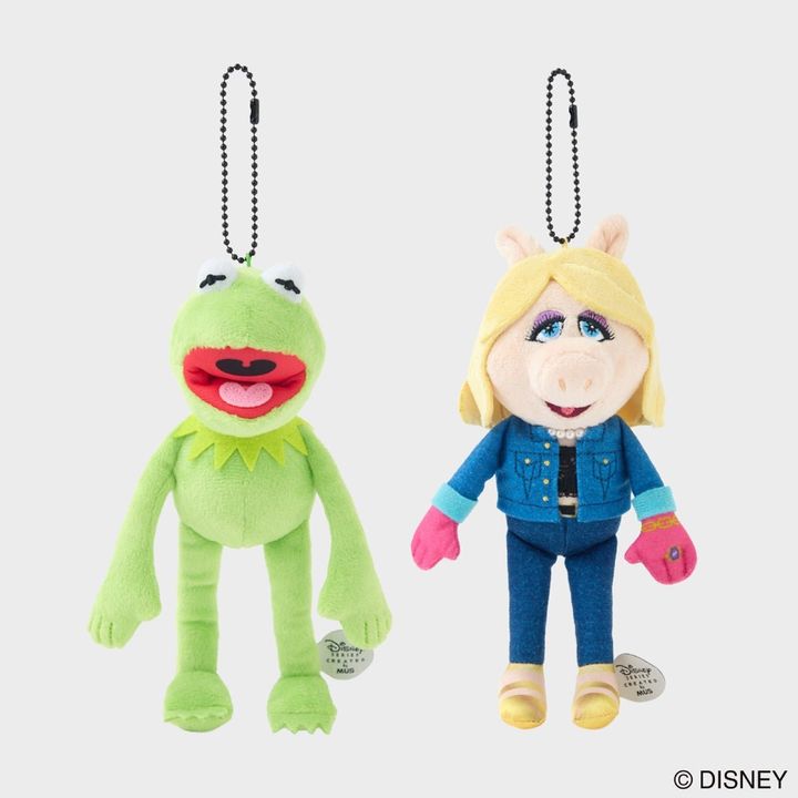 〈Disney SERIES CREATED by MUS〉マペッツマスコット 左.カーミット／右.ミス・ピギー