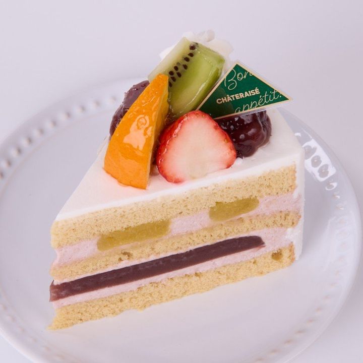 敬老の日 小豆と栗のショートケーキ