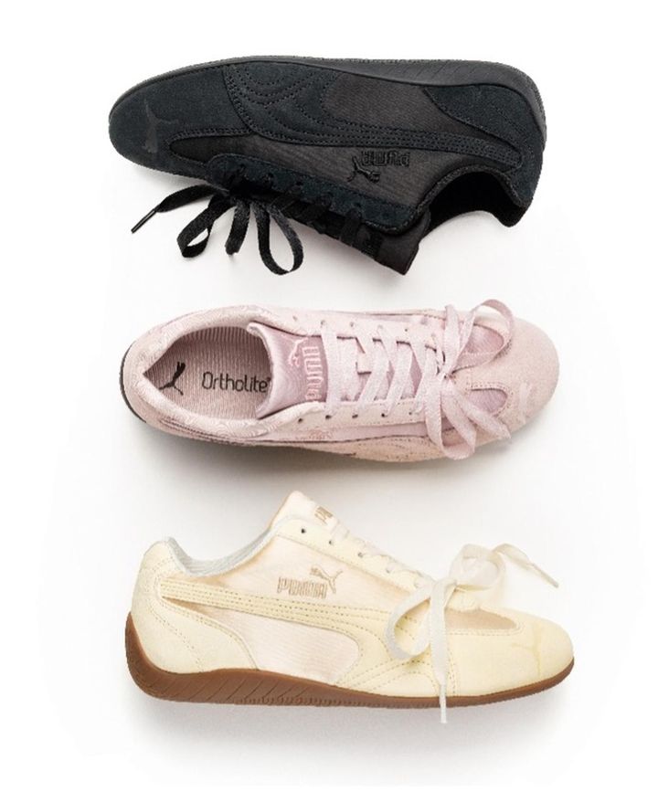 画像: スピードキャット エトワール スニーカー（PUMA Black、Misty Pink-Chocolate Fondue、Buttercream-Gum）各¥15,400（すべてプーマ） 展開：22.5〜25.5cm 出典：プーマ