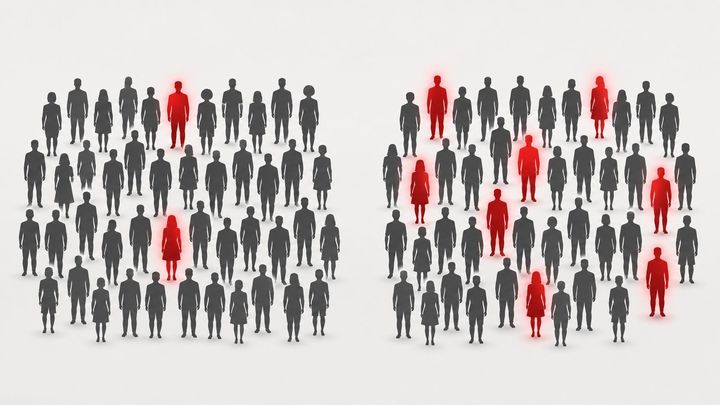 斑のある人は、1年で心筋梗塞を起こした割合が「数倍」だった