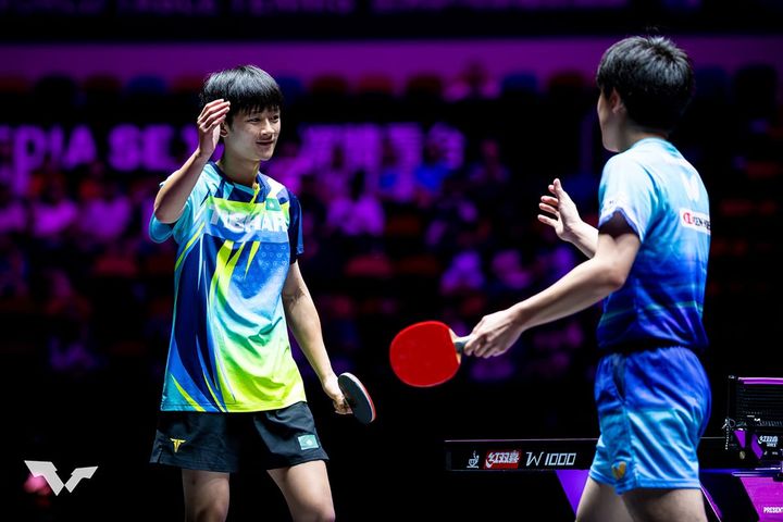 麦天恩、張本智和（C）WTT