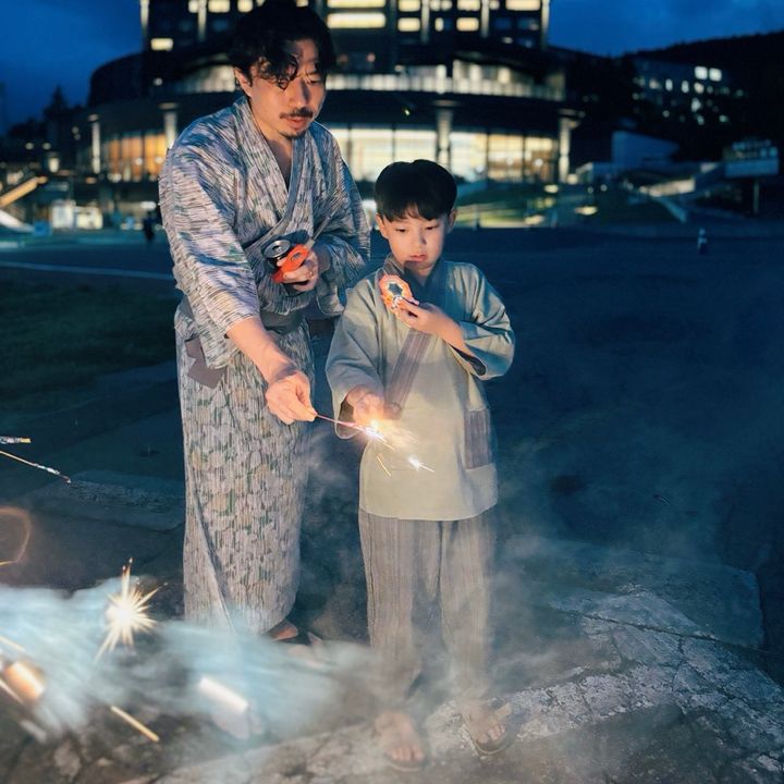 白樺湖池の平リゾートの駐車場では手持ち花火ができる！