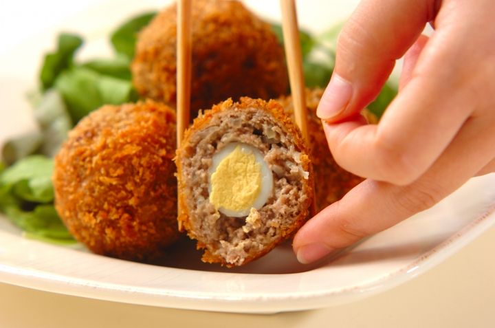 ウズラ卵入り揚げボールの作り方3