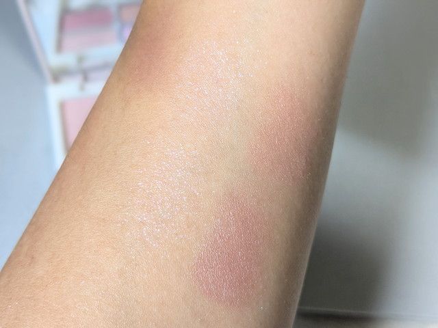 イプサ アイシャドウパレット LE 02 Winter Ribbonを腕にスウォッチした様子
