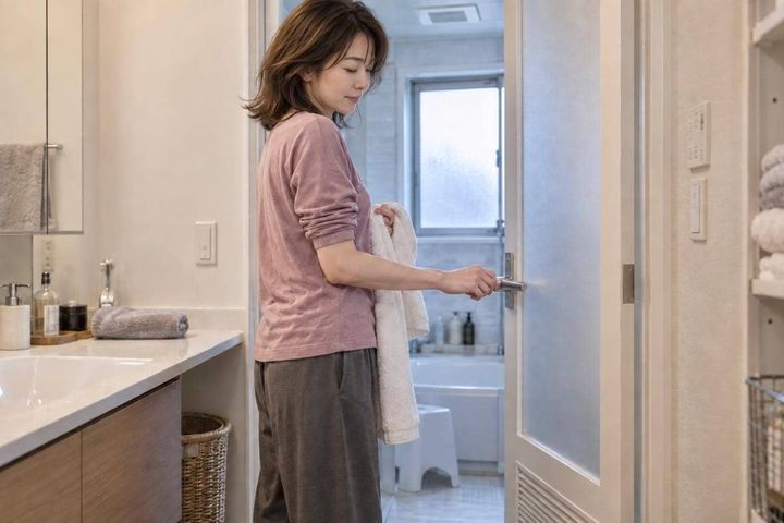 浴室の換気中、窓もドアも開けっ放しにしてない？基本は“閉めて給気口を確保”です