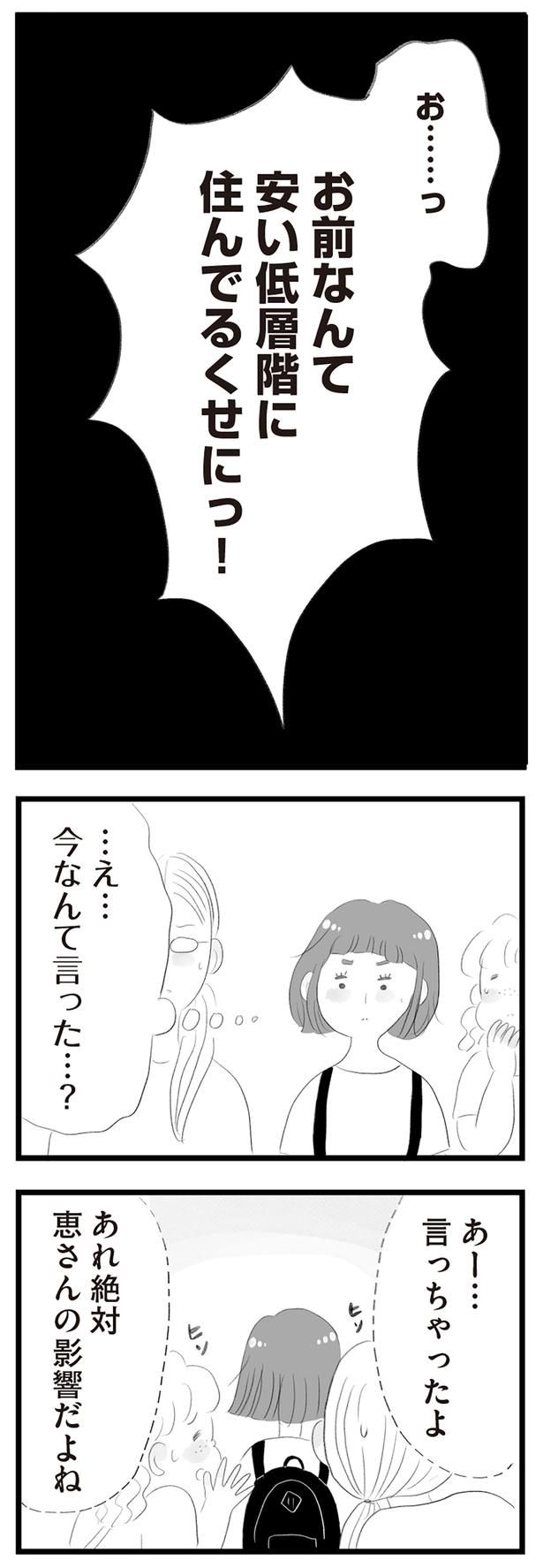 安い低層階に住んでるくせにっ！ （C）窓際三等兵、グラハム子／KADOKAWA
