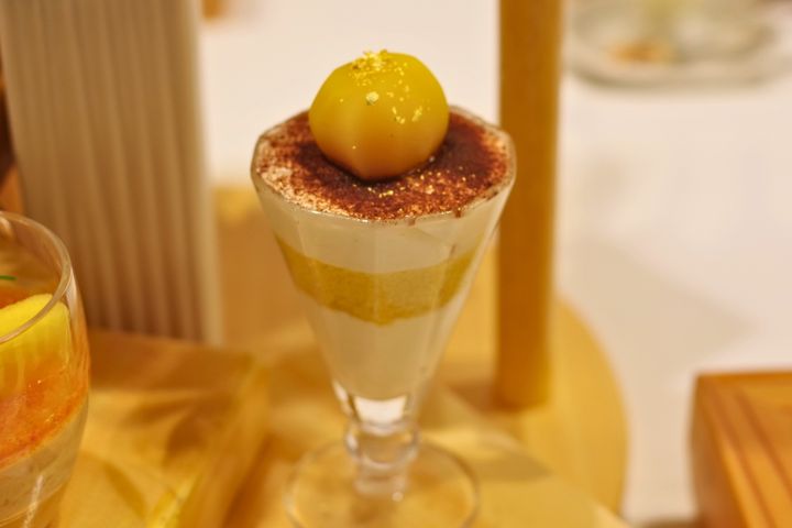 軽やか食感！甘酒と甘栗のティラミス